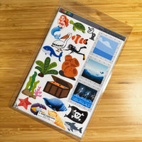 Ocean Explorers: Reusable Decals for Customizing Magnetic Tiles, Plastic Bricks, and more - BIG FRENCHIES