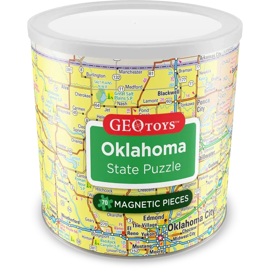 Oklahoma State 70 Piece Magnetic Jigsaw Puzzle Geotoys