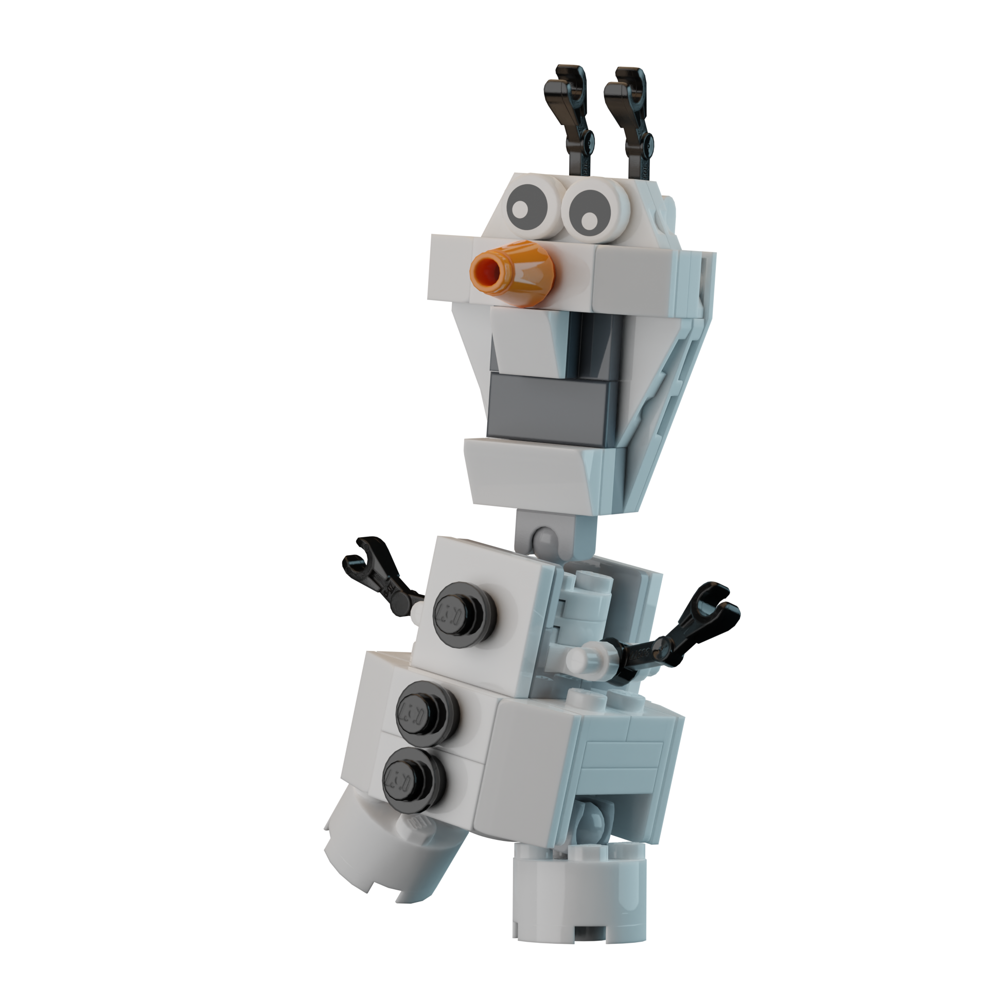 Funny Snowman Building Set made using LEGO parts