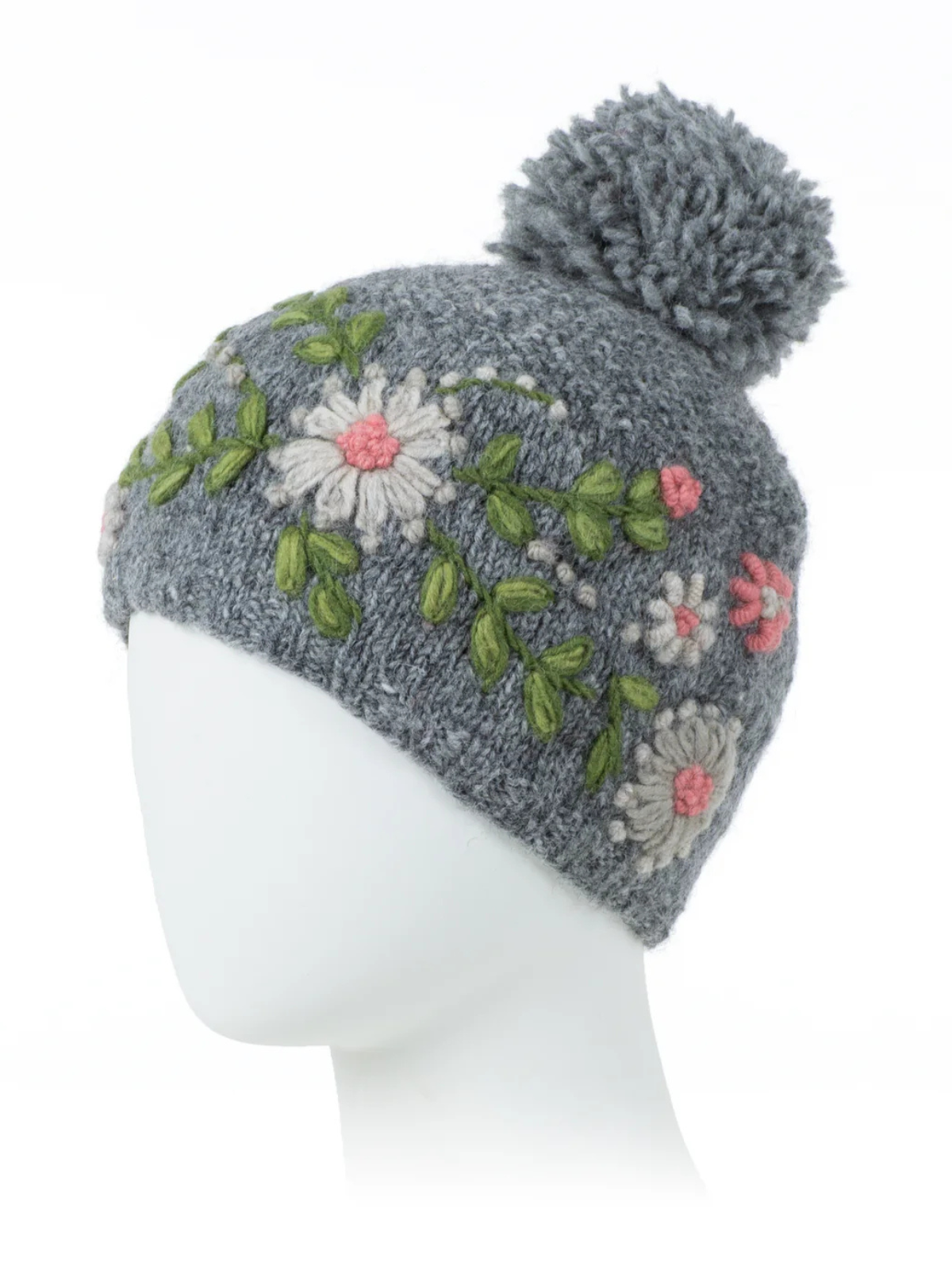 Olivia Wool Knit Embroidered Hat - BIG FRENCHIES