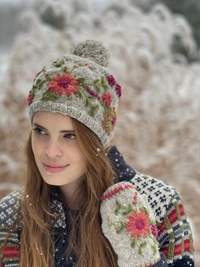 Olivia Wool Knit Embroidered Hat - BIG FRENCHIES
