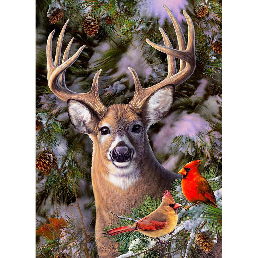 One Deer Two Cardinal 500 Piece Jigsaw Puzzle Cobble Hill - BIG FRENCHIES