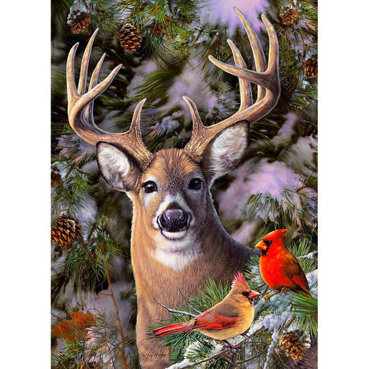 One Deer Two Cardinal 500 Piece Jigsaw Puzzle Cobble Hill - BIG FRENCHIES