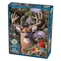 One Deer Two Cardinal 500 Piece Jigsaw Puzzle Cobble Hill - BIG FRENCHIES