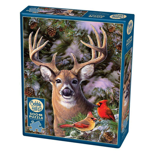 One Deer Two Cardinal 500 Piece Jigsaw Puzzle Cobble Hill - BIG FRENCHIES