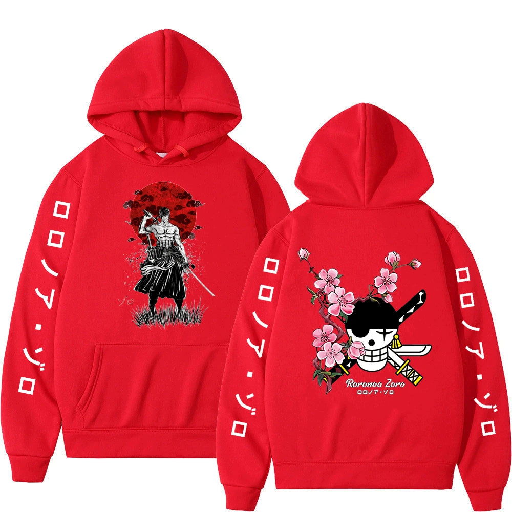One Piece Roronoa Zoro Hoodies, Japanese Anime Hoodies Men's Casual Fashion Hoody Sweatshirt Male Top