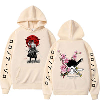 One Piece Roronoa Zoro Hoodies, Japanese Anime Hoodies Men's Casual Fashion Hoody Sweatshirt Male Top