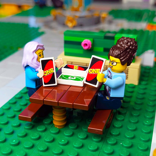 "One" Card Game Set - Custom Printed 1x2 Tiles - Made with LEGO® Parts
