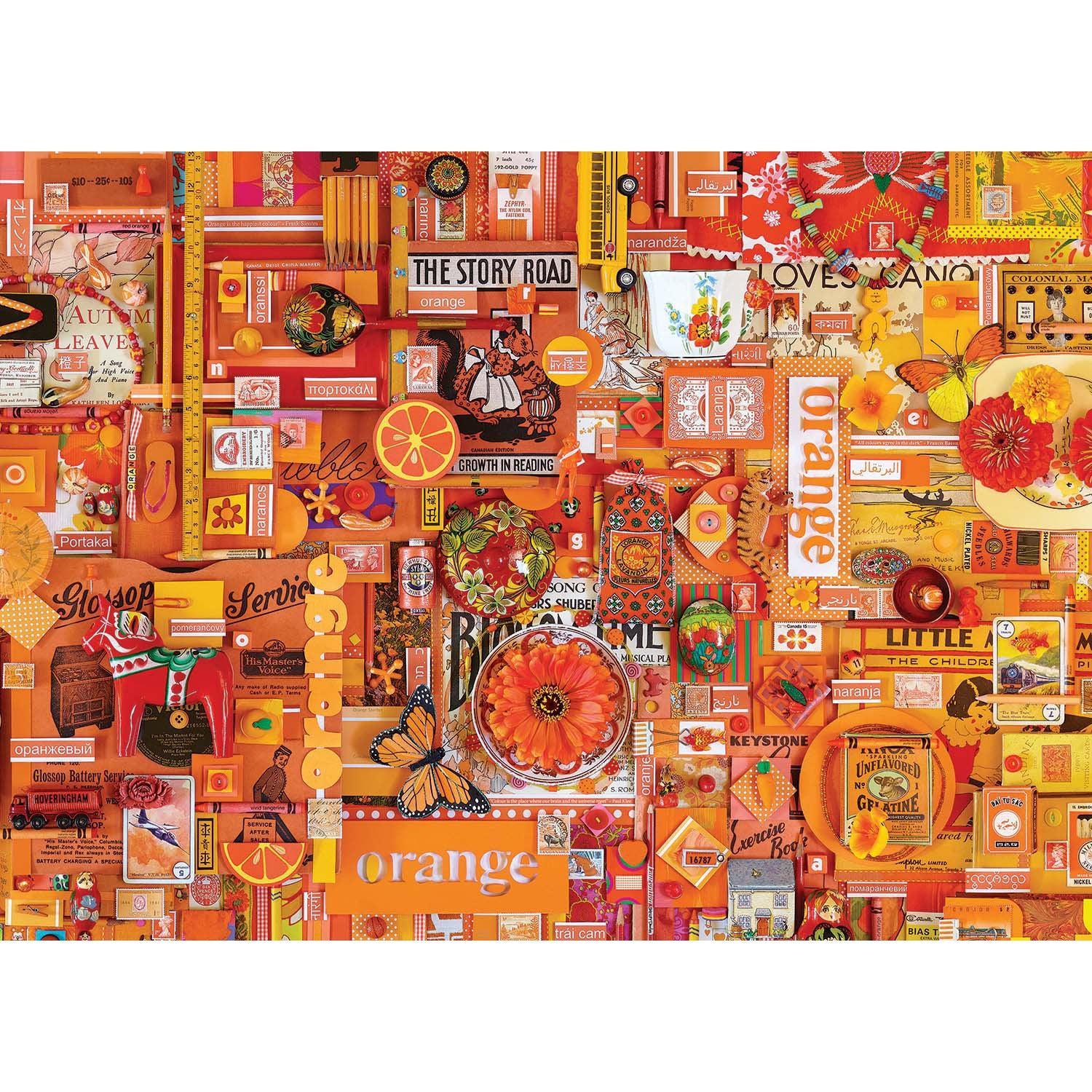 Orange 1000 Piece Jigsaw Puzzle Cobble Hill - BIG FRENCHIES