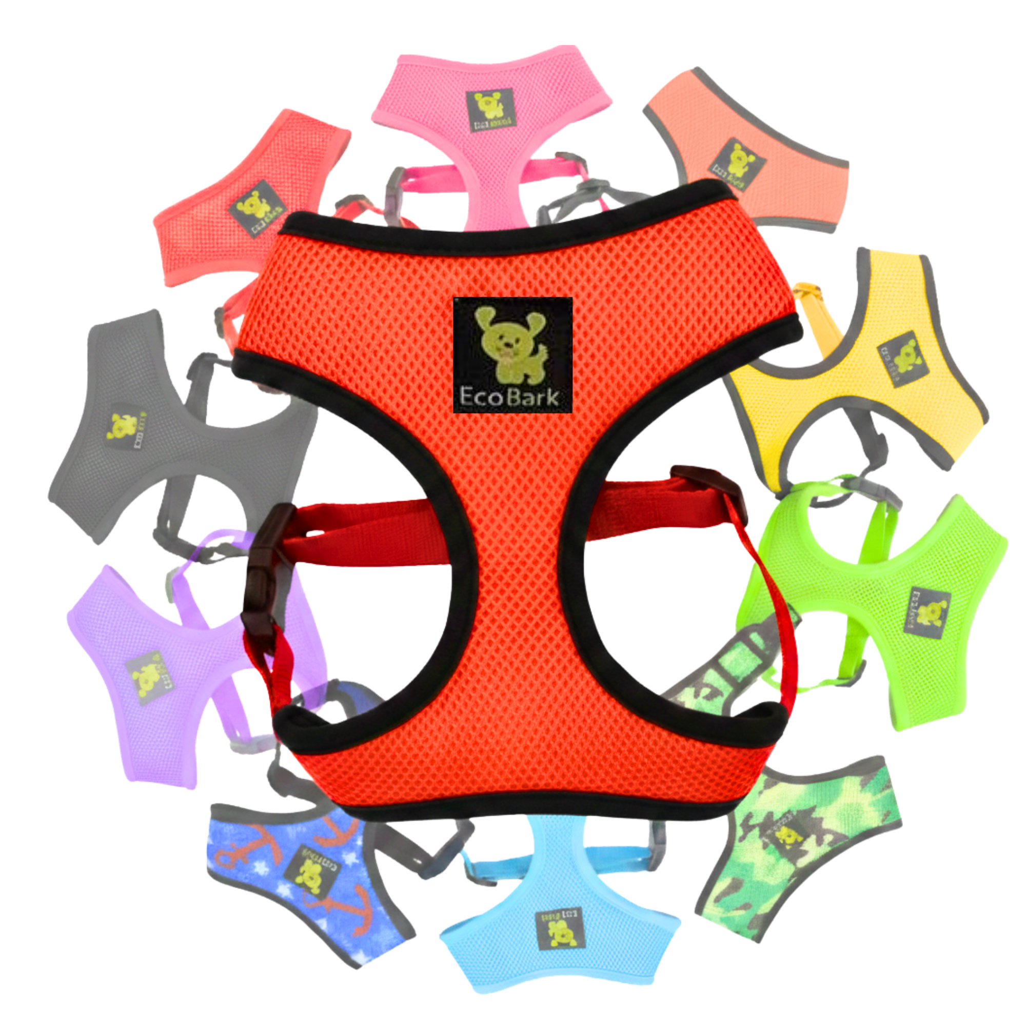 EcoBark Over-the-Head Dog Harnesses - 18 Colors & Patterns - BIG FRENCHIES