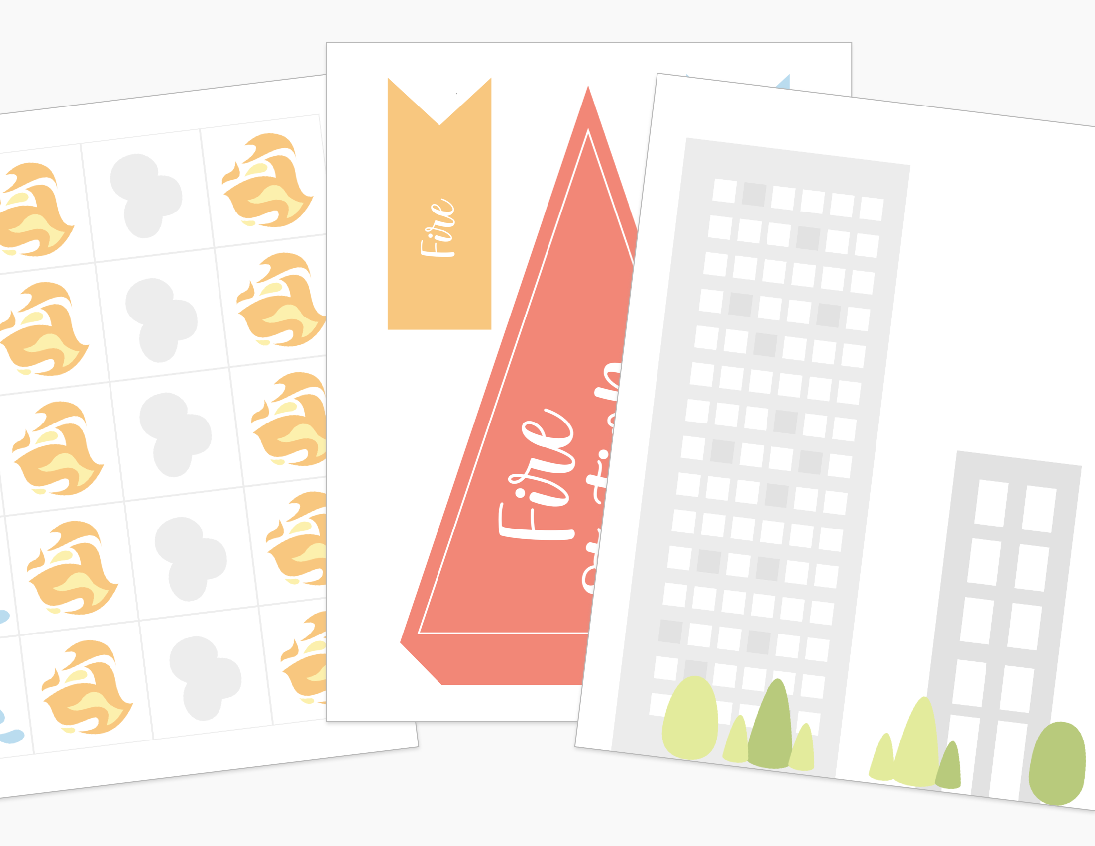 Fire Fighter & Fire Truck Printable Dramatic Play Kit