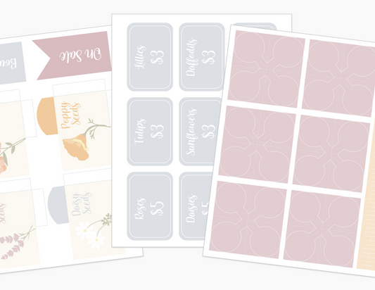 Flower Market Printable Dramatic Play