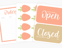 Strawberry Picking Patch Printable Dramatic Play