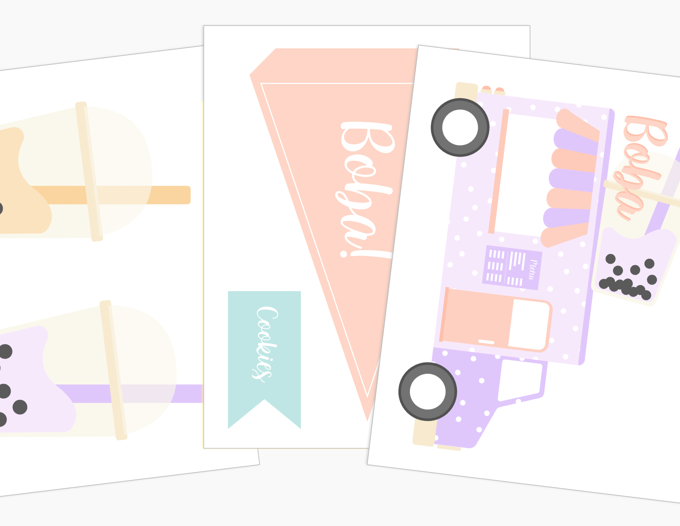 Boba Bubble Tea Shop Dramatic Play Kit