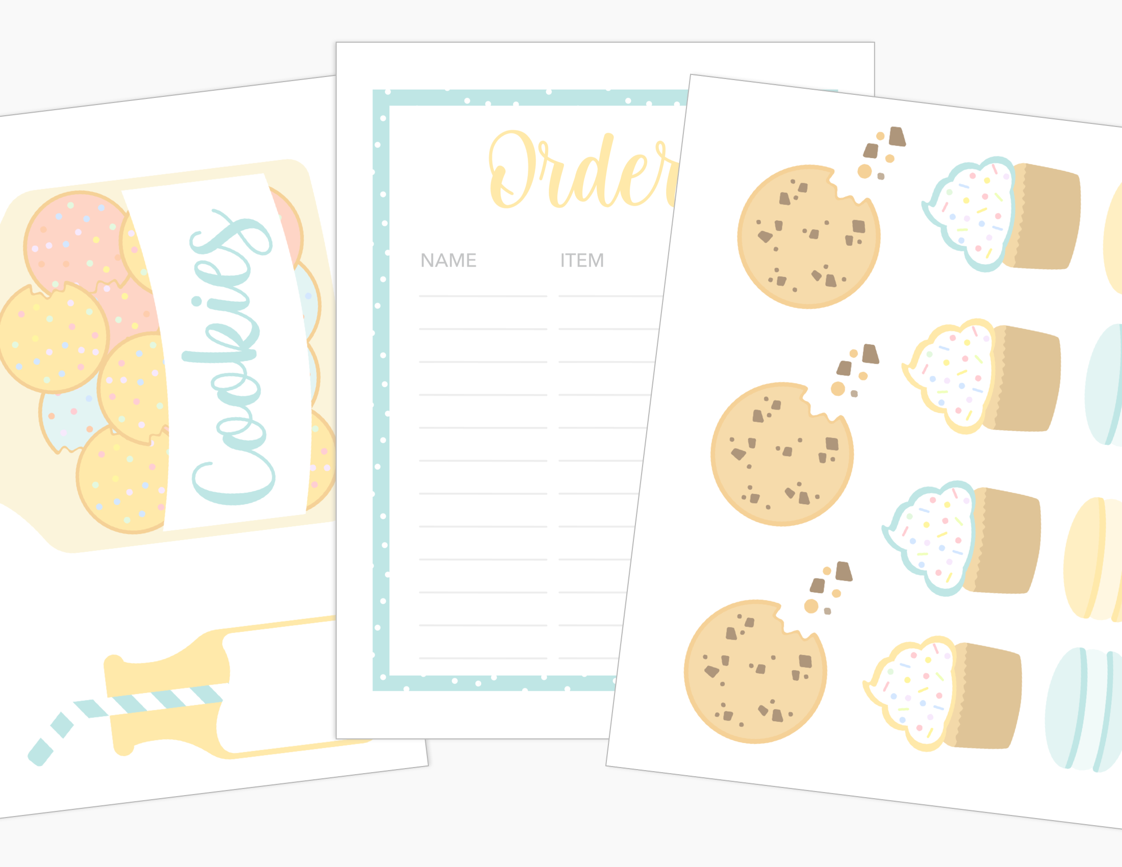 Bakery Printable Dramatic Play Kit