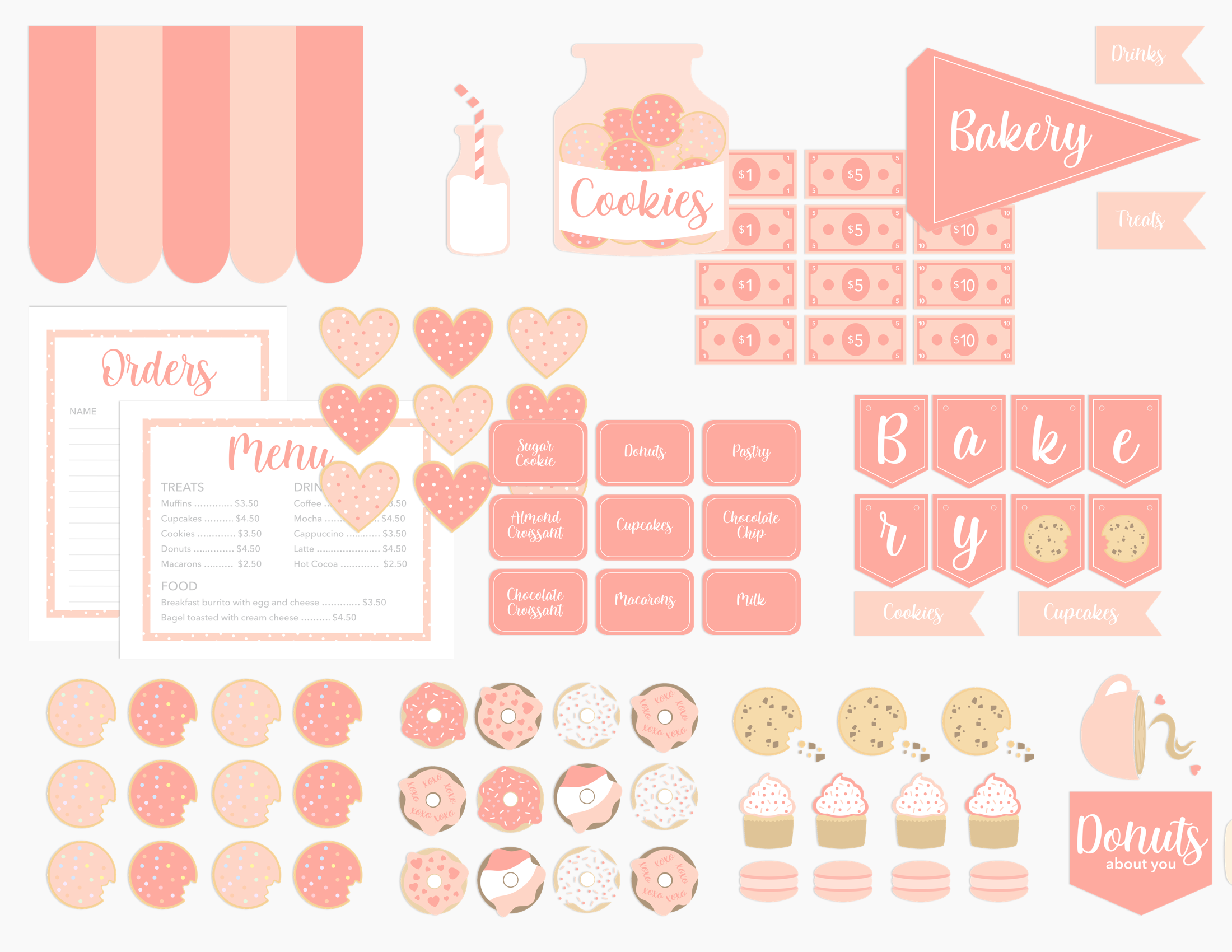 Valentines Bakery Printable Dramatic Play