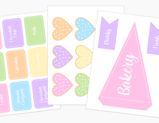 Sweet Heart Bakery Printable Dramatic Play