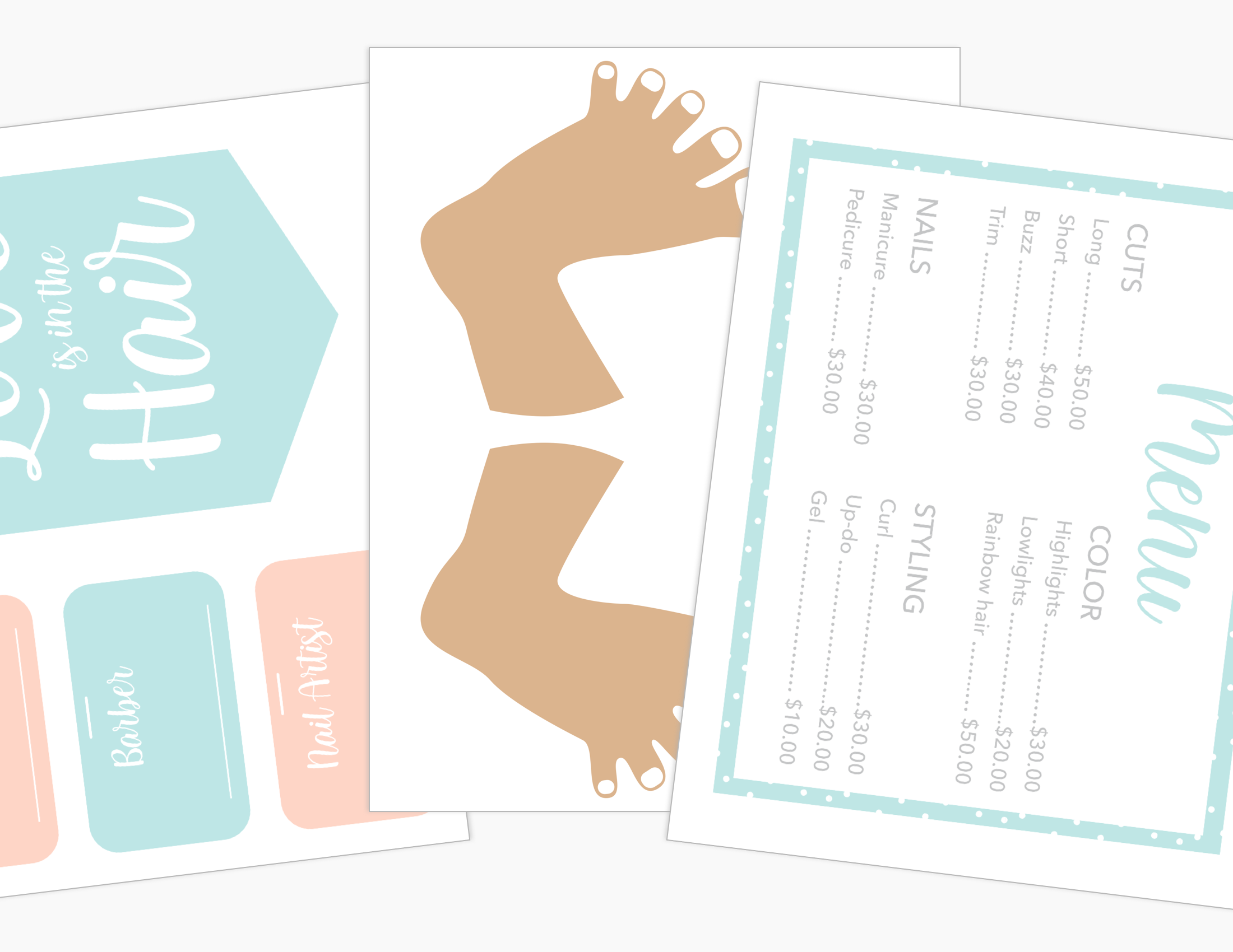 Hair & Nail Salon Dramatic Play Kit