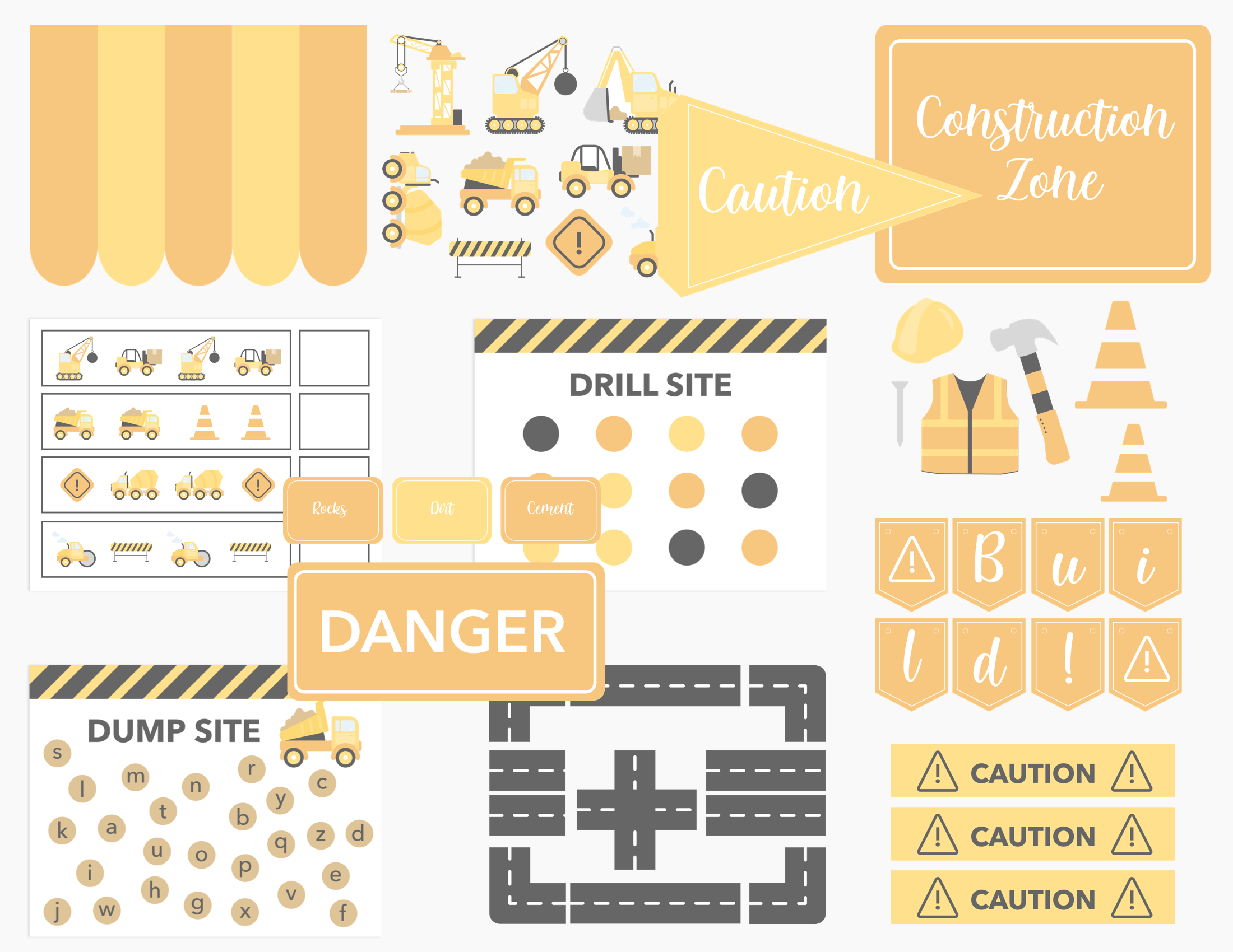 Construction Printable Dramatic Play Kit