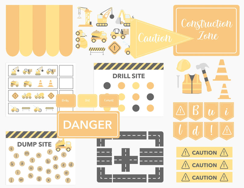 Construction Printable Dramatic Play Kit - BIG FRENCHIES