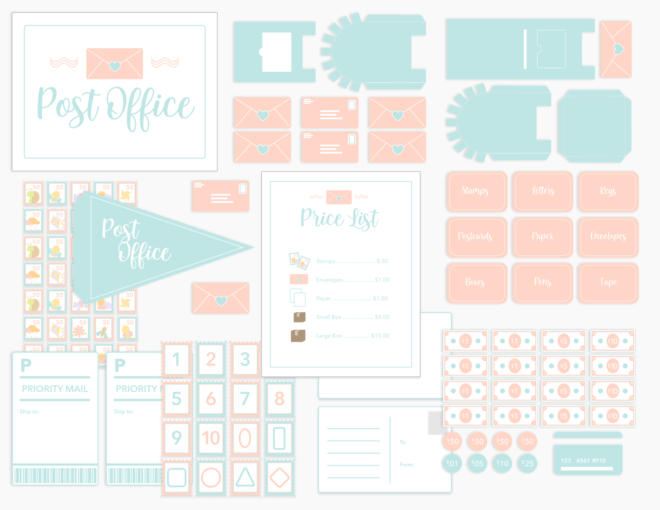 Post Office Printable Dramatic Play