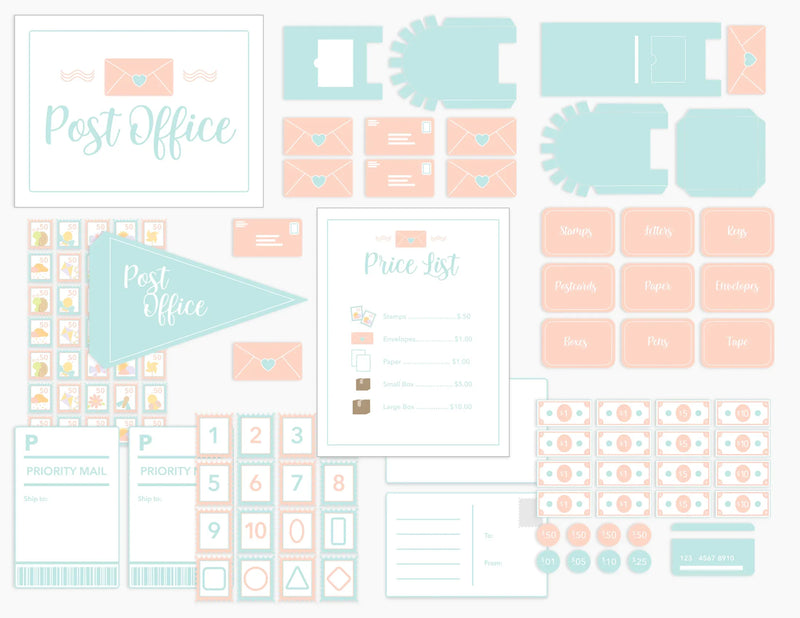 Post Office Printable Dramatic Play - BIG FRENCHIES