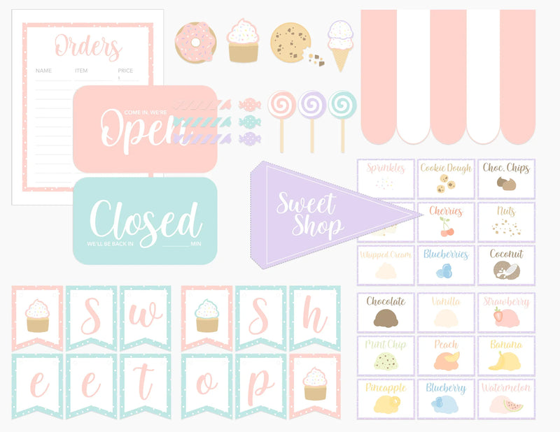 Sweet Shop Dramatic Play Printables - BIG FRENCHIES