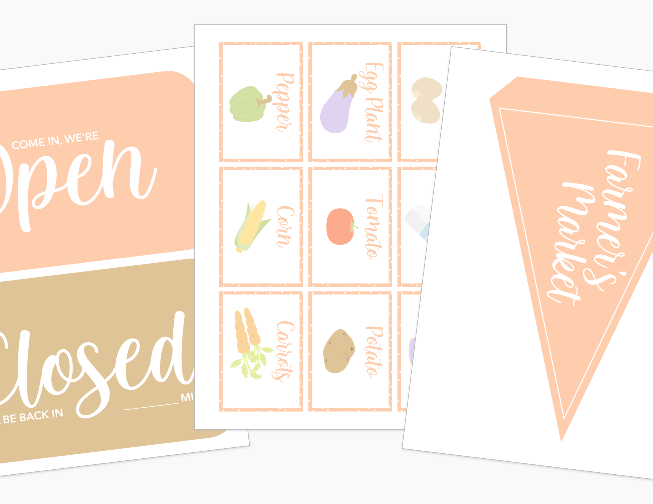 Farmer's Market Printable Dramatic Play