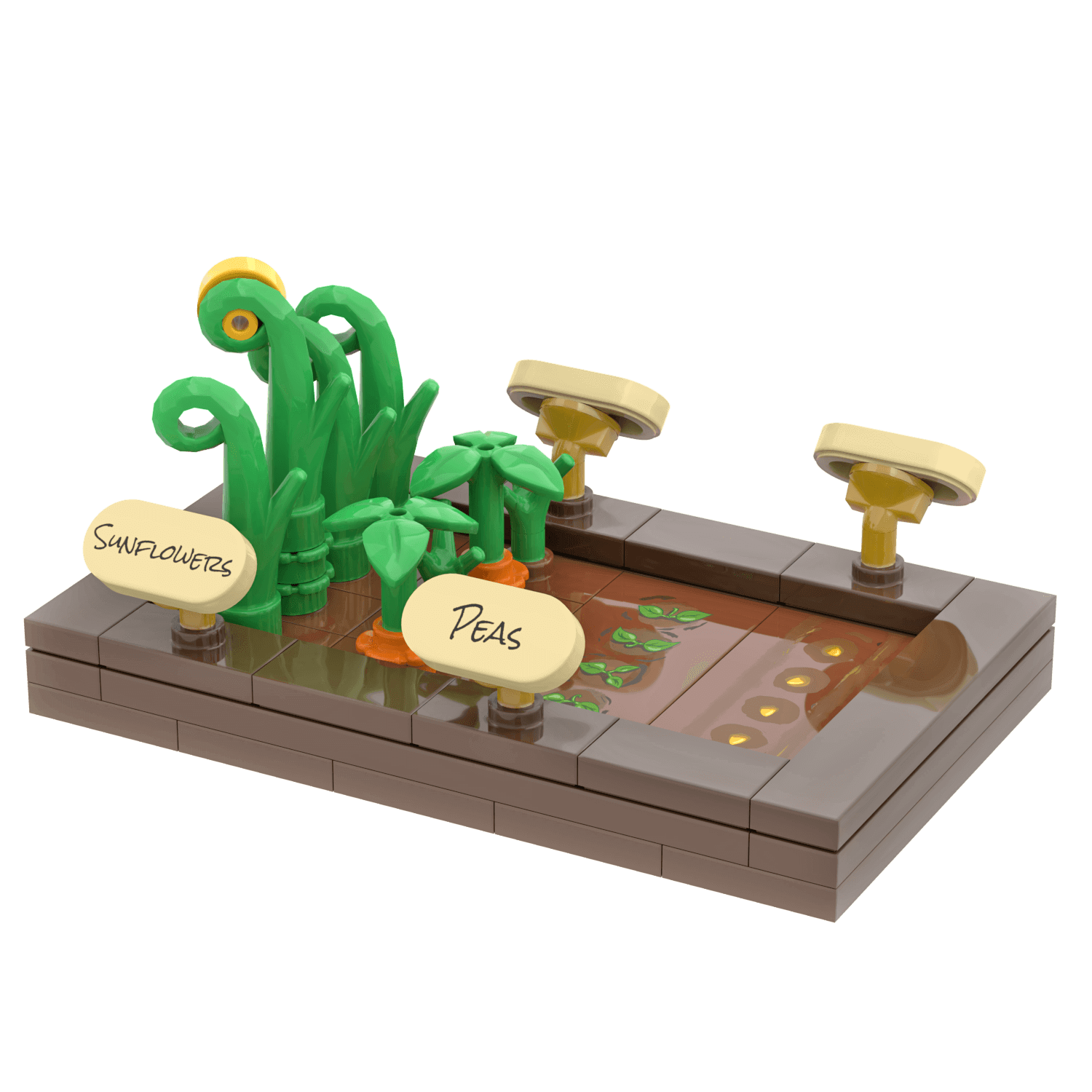 Planter Box - Garden - Custom Build -  Minifig Scale - Made Using LEGO® Parts