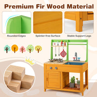 Outdoor Mud Kitchen Playset for Girls and Boys 3+ Years Old-Orange