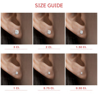 Classic Four Prong Oval Diamond Solitaire Stud Earrings (1.00 Ct - 10.00 Ct)