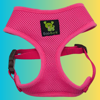 EcoBark Pink Dog Harness - Over-the-Head Soft Mesh Dog Vest Halter for Small to Medium Dogs and Puppies - BIG FRENCHIES