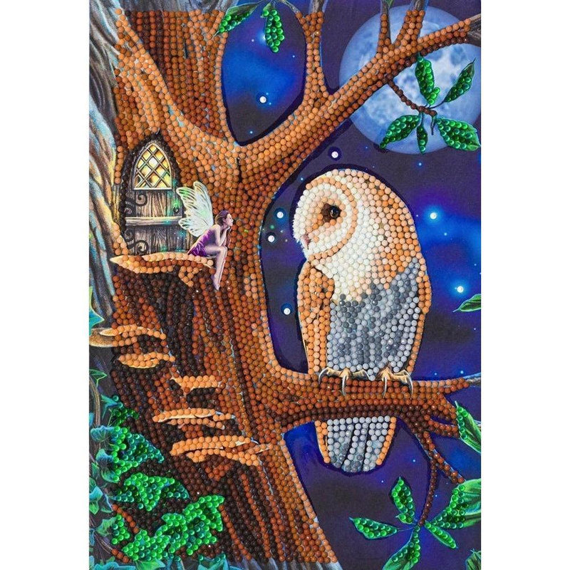 Owl and Fairy Tree Crystal Art Notebook Kit Craft Buddy - BIG FRENCHIES