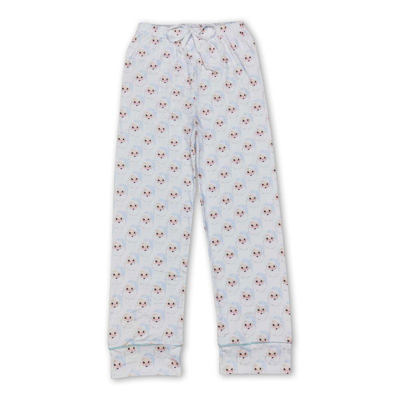 Blue santa family pajamas men Christmas pants - BIG FRENCHIES