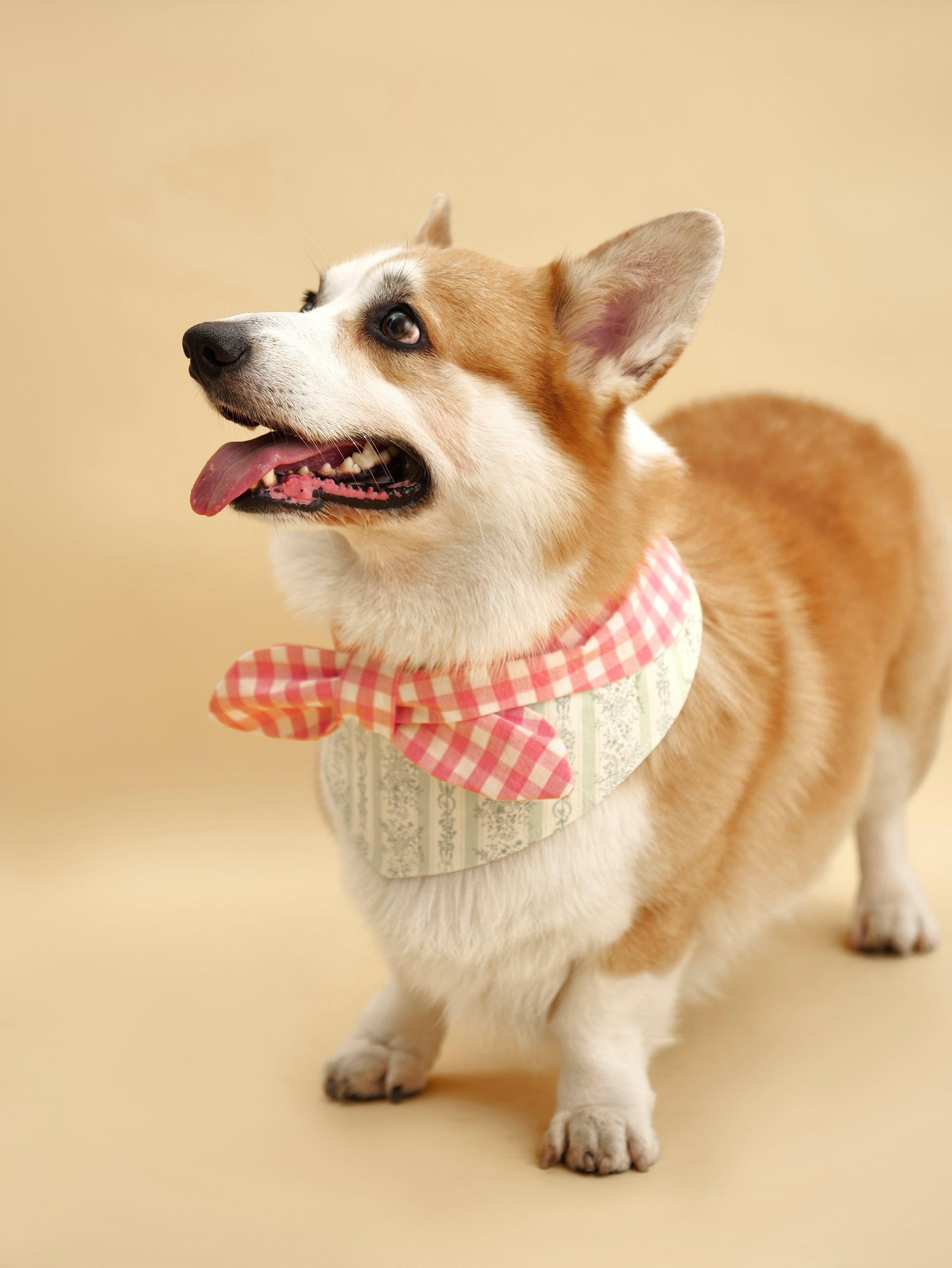 Picnic Bliss Floral Gingham Print Bandana