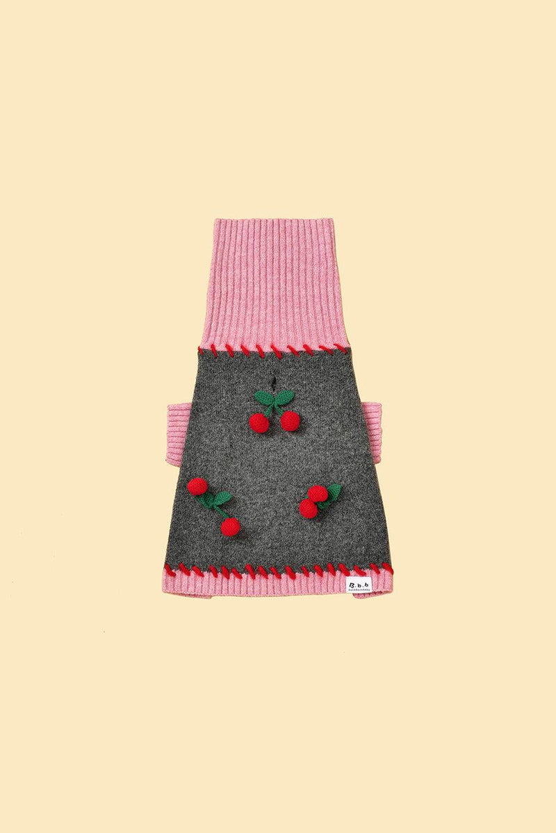 Cherry Kiss Sweater-Pet Apparel-BIG FRENCHIES-BarkBarkBaby