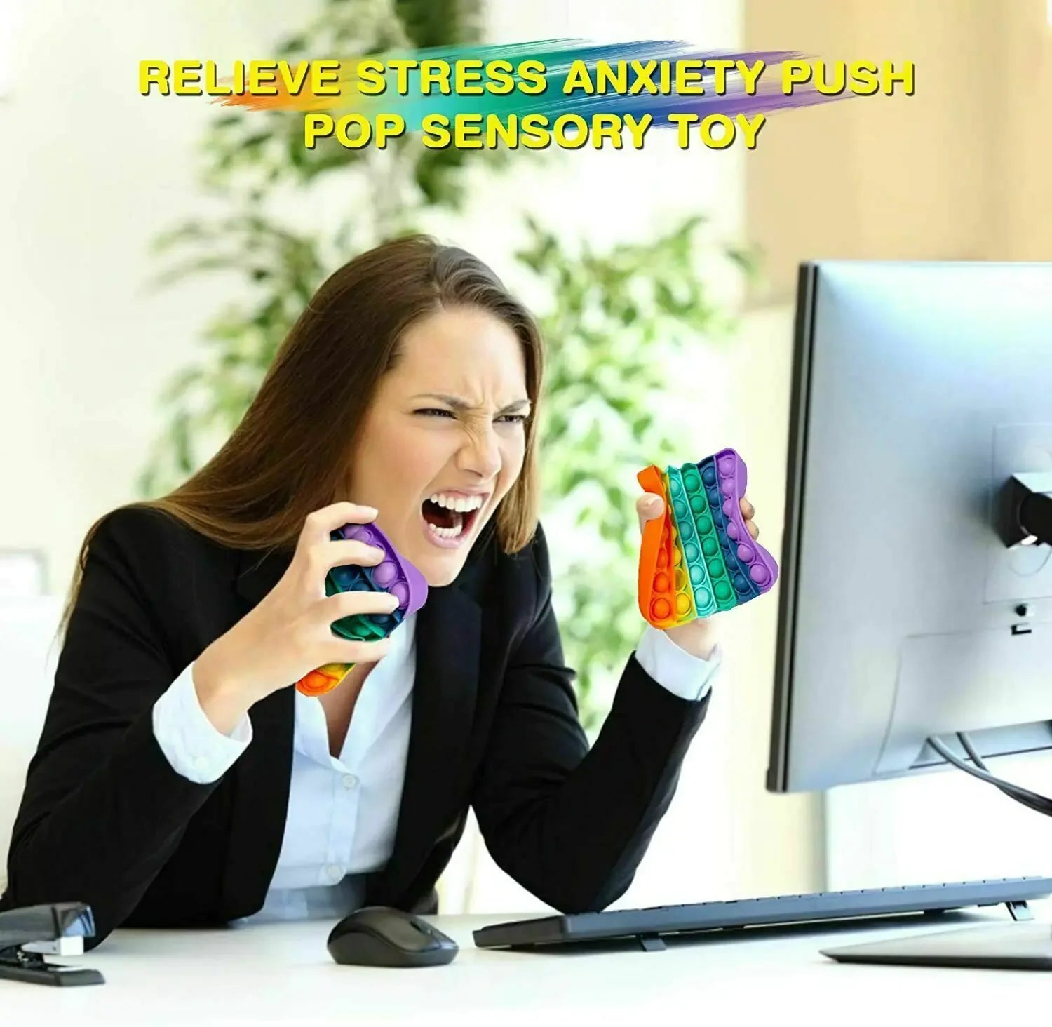 Popit Fidget Toy Push Bubble Sensory Stress Relief Kids Family Games Square Game - # BOT&G51110001 - BIG FRENCHIES