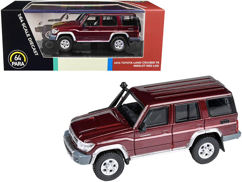 2014 Toyota Land Cruiser 76 Merlot Red Metallic 1/64 Diecast Model Car by Paragon Models - BIG FRENCHIES