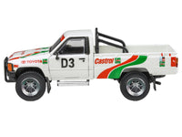 Toyota Hilux Pickup Truck #D3 "Castrol" White with Graphics "Rustenburg 400 Rally" (1995) 1/64 Diecast Model Car by Paragon Models