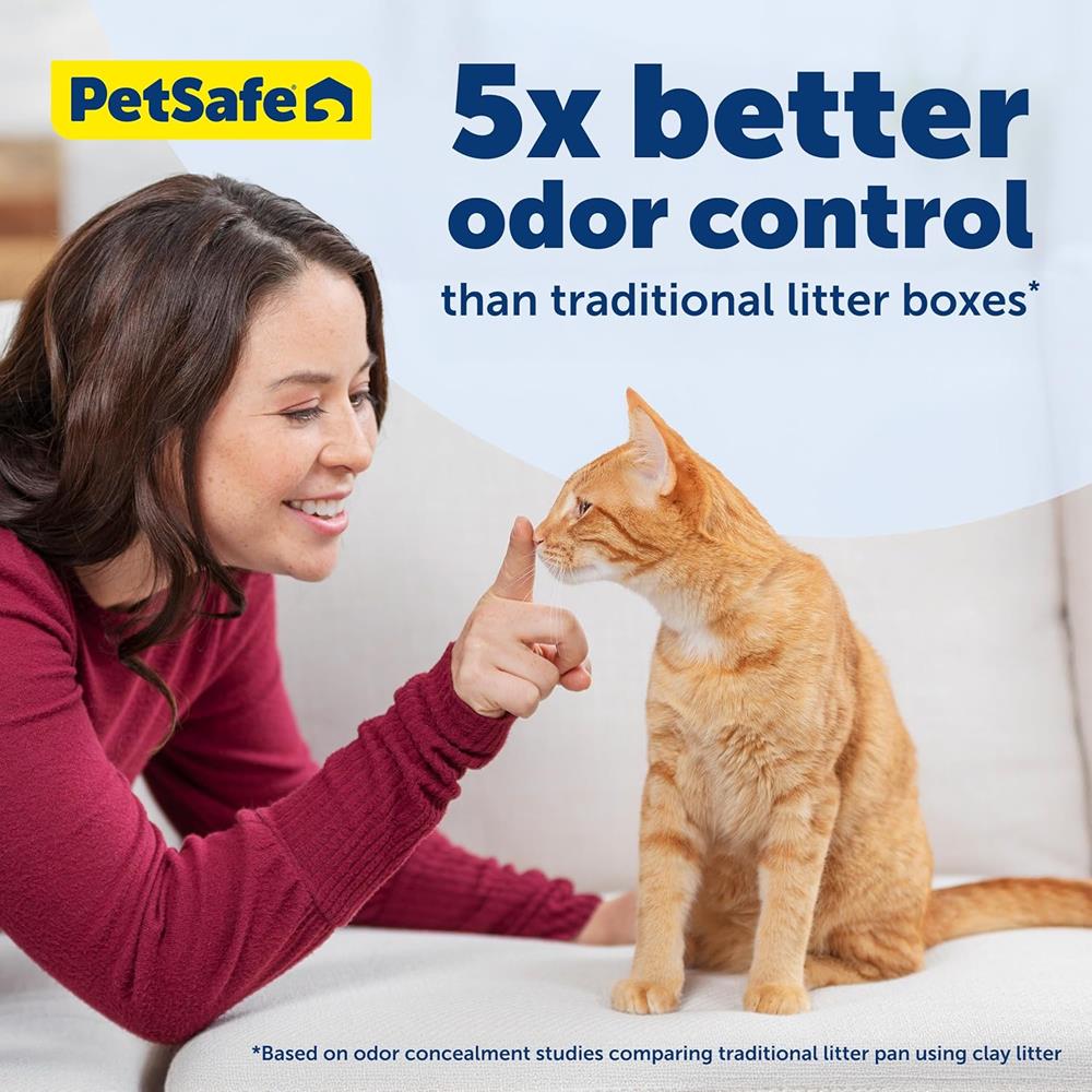 PetSafe ScoopFree Crystal Disposable Litter Trays, Fresh Scent, 6-Pack - Pre-Filled Trays for Self-Cleaning Boxes
