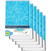 PetSafe ScoopFree Crystal Disposable Litter Trays, Fresh Scent, 6-Pack - Pre-Filled Trays for Self-Cleaning Boxes