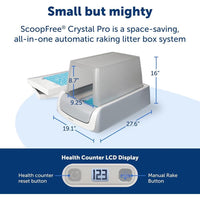 PetSafe ScoopFree Crystal Pro Front-Entry Self-Cleaning Cat Litter Box with Hooded Cover