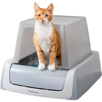 PetSafe ScoopFree Crystal Pro Front-Entry Self-Cleaning Cat Litter Box with Hooded Cover