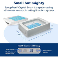 PetSafe ScoopFree Crystal Smart Self-Cleaning Litter Box, Wi-Fi App-Connected with Litter Included