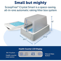 PetSafe ScoopFree Crystal Smart Front-Entry Self-Cleaning Litter Box, App-Connected & Covered