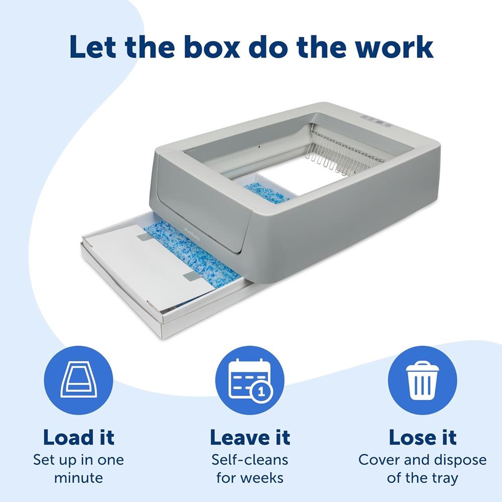 PetSafe ScoopFree Crystal Smart Front-Entry Self-Cleaning Litter Box, App-Connected & Covered