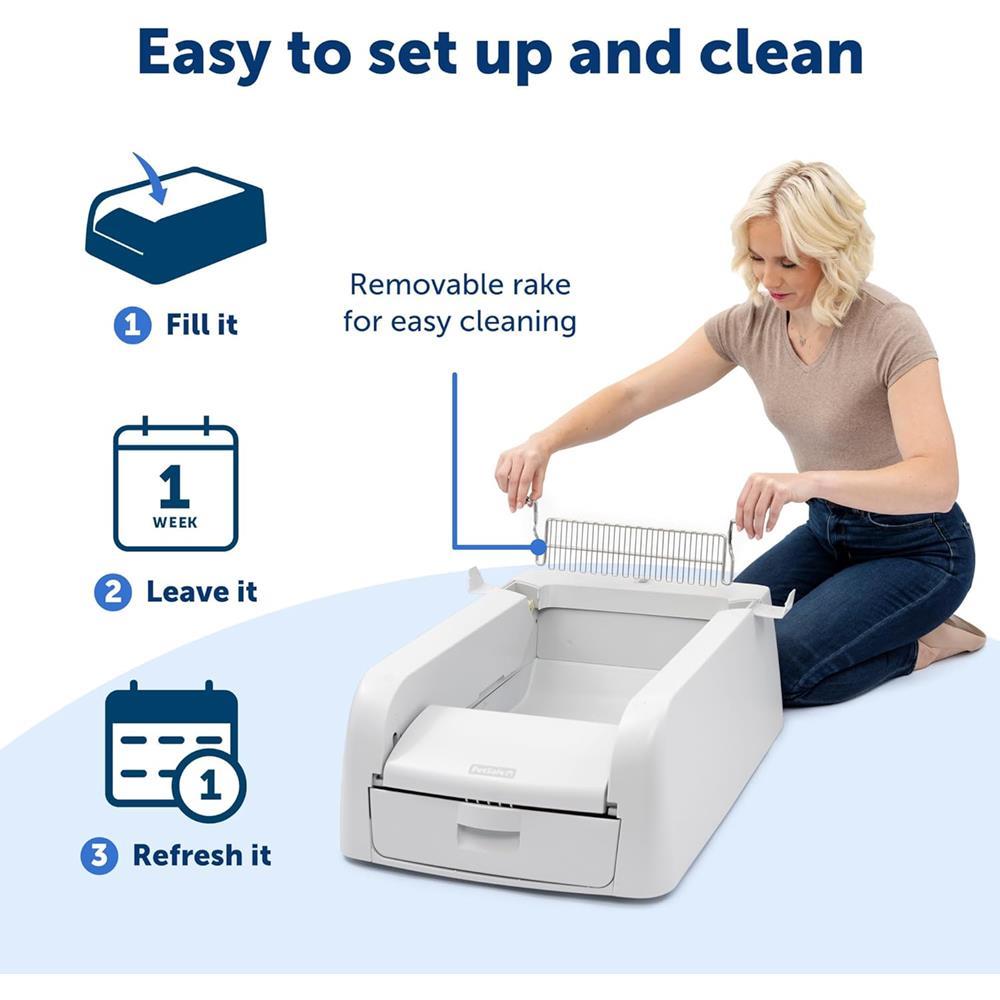 PetSafe ScoopFree Clumping Self-Cleaning Litter Box with Automatic Rake and Waste Bin