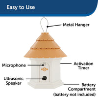 PetSafe Elite Outdoor Bark Control with Digital Timer, Ultrasonic Birdhouse, 1/4 Acre Coverage