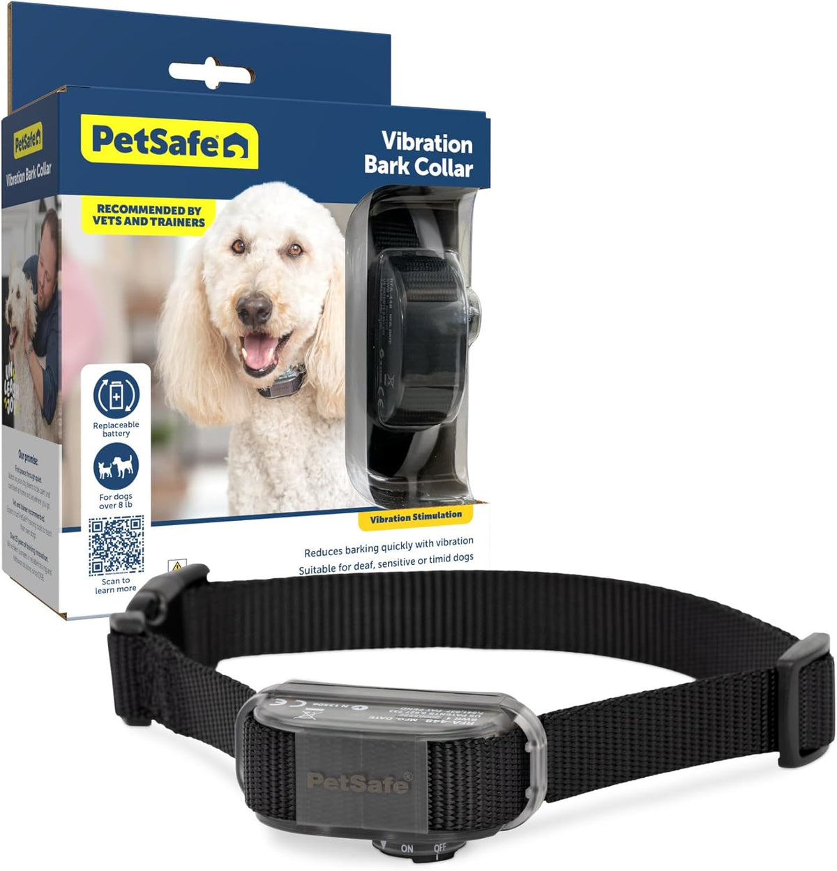 PetSafe Vibration Bark Control Collar, 10 Vibration Levels, Waterproof, Fits Necks up to 28 in