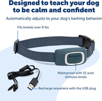 PetSafe Lite Rechargeable Bark Collar for Small Dogs, 15 Static Levels, Waterproof, Necks up to 23 in